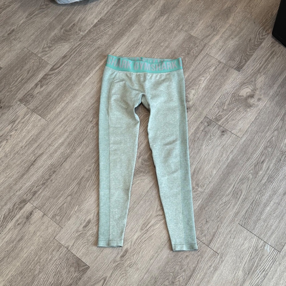 Gymshark‎ Flex High Waisted Seamless Leggings crop Turquoise Marl Small